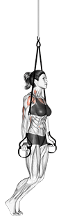 Suspension Self assisted Triceps Dip exercise demonstration