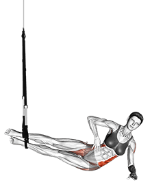 Suspension Side Bridge exercise demonstration for Waist, Suspension
