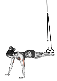 Suspension Push-up exercise demonstration for Chest, Suspension