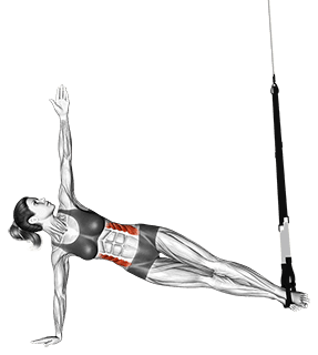 Suspension Star Plank exercise demonstration for Waist, Suspension