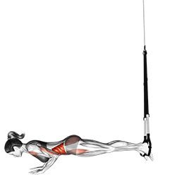 Suspension Star Push-up exercise demonstration for Waist, Suspension