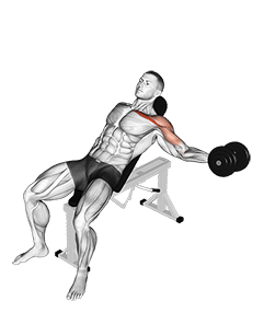 Dumbbell Incline One Arm Fly exercise demonstration
