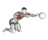 Medicine Ball Chest Push Multiple Response exercise demonstration for Chest, Medicine Ball