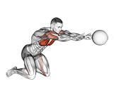 Medicine Ball Chest Push Single Response exercise demonstration