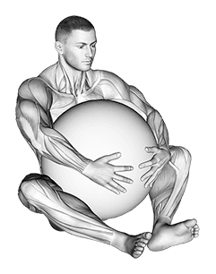 Exercise Ball Hug exercise demonstration