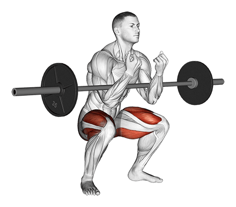 Barbell Zercher Squat Hold Isometric exercise demonstration