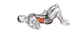 Twist Hip Lift exercise demonstration for Hips, Body weight