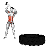 Sledge Hammer exercise demonstration for Waist, Hammer