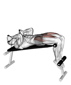 Band Decline Sit-up exercise demonstration for Hips, Band