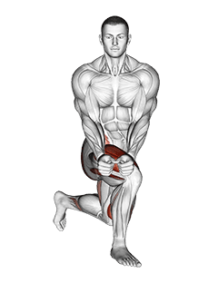 Crossover Reverse Lunge exercise demonstration for Thighs, Body weight