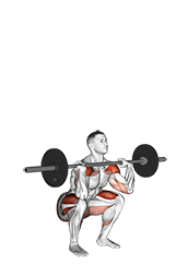 Barbell Squat to Shoulder Press exercise demonstration