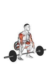 Barbell Squat to Upright Row exercise demonstration