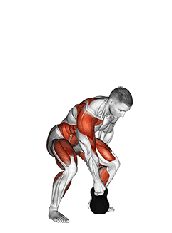 Kettlebell Dead Clean exercise demonstration