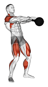 Kettlebell Open Palm Clean exercise demonstration