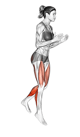 Forward Hops exercise demonstration for Thighs, Body weight