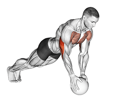 Medicine Ball Close Grip Push Up exercise demonstration