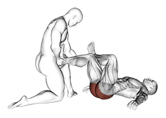 Assisted Lying Gluteus And Piriformis Stretch exercise demonstration