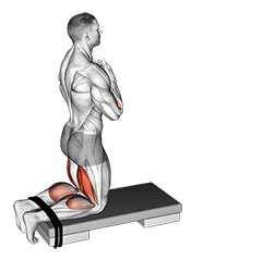 Self assisted Inverse Leg Curl exercise demonstration for Thighs, Body weight