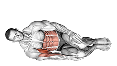 Bodyweight Side Lying Biceps Curl exercise demonstration