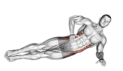 Side Bridge Hip Abduction exercise demonstration for Hips, Body weight