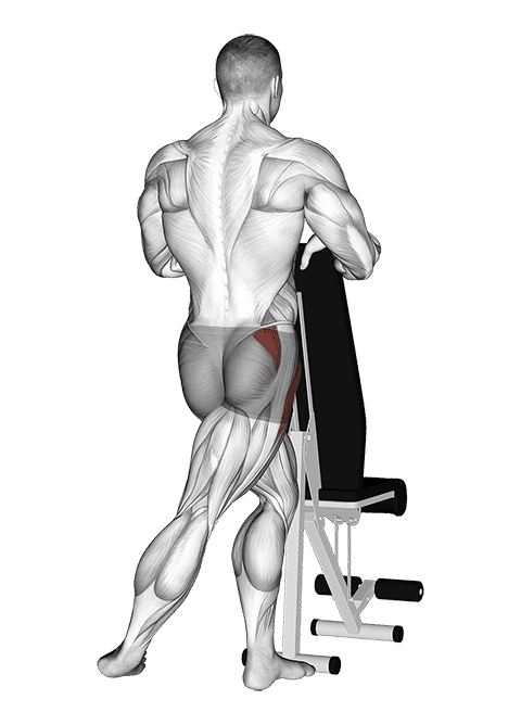 Standing Leg Under Abductor Stretch exercise demonstration for Hips, Body weight
