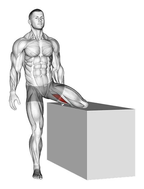 Standing Rotational Hip Stretch exercise demonstration for Hips, Body weight