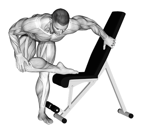 Standing Leg Tuck Hip Stretch exercise demonstration for Hips, Body weight