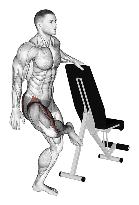 Standing Outer Hip Stretch exercise demonstration for Hips, Body weight