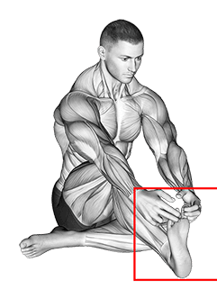 Separation Between Fingers Stretch exercise demonstration for Calves, Body weight