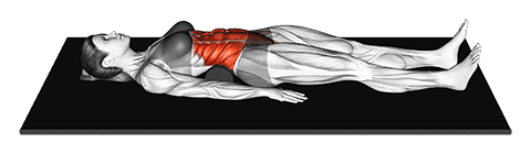 Lower Trunk Flexor Stretch exercise demonstration for Waist, Body weight