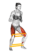 Resistance Band Side Walk exercise demonstration