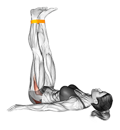 Resistance Band Lying Abduction exercise demonstration