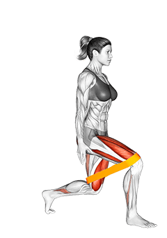 Resistance Band Lunge exercise demonstration for Quadriceps, and Thighs, Resistance Band