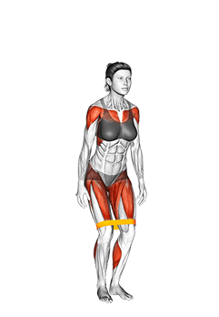 Resistance Band Jumping Jack exercise demonstration for Plyometrics, Resistance Band