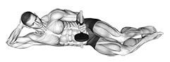Dumbbell Lying Pronation on Floor exercise demonstration for Forearms, Dumbbell