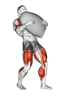 StrongMan Sandbag Walk exercise demonstration