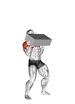 StrongMan Iron Block Press exercise demonstration for Shoulders, Weighted