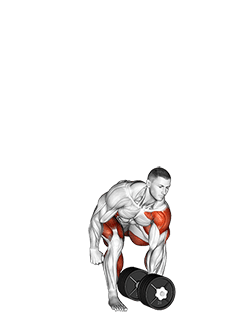 StrongMan Dumbbell One Arm Clean and Jerk exercise demonstration for Thighs, Dumbbell