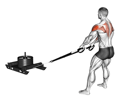 Power Sled High Pull exercise demonstration