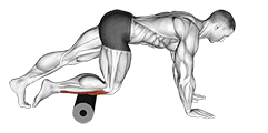 Roll Anterior Calf Foam Rolling exercise demonstration for Calves, Roll