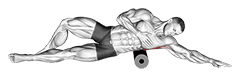 Roll Lat Foam Rolling exercise demonstration for Back, Roll