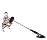 Landmine Squat and Press exercise demonstration