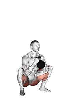 Kettlebell Goblet Squat Mobility exercise demonstration for Quadriceps, and Thighs, Kettlebell
