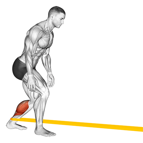 Resistance Band Standing Forward Achilles Stretch exercise demonstration