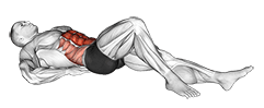 Curl-up exercise demonstration