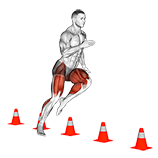 ZigZag Hopes exercise demonstration for Plyometrics, Body weight