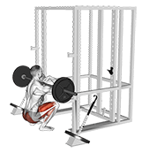 Barbell Weighted Front Chest Squat exercise demonstration for Quadriceps, and Thighs, Barbell