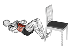 Sit up with Chair Assisted exercise demonstration