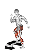 Split Jump to Box exercise demonstration for Thighs, Body weight
