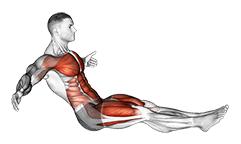 Crunchy Frog on Floor exercise demonstration for Quadriceps, and Thighs, Body weight